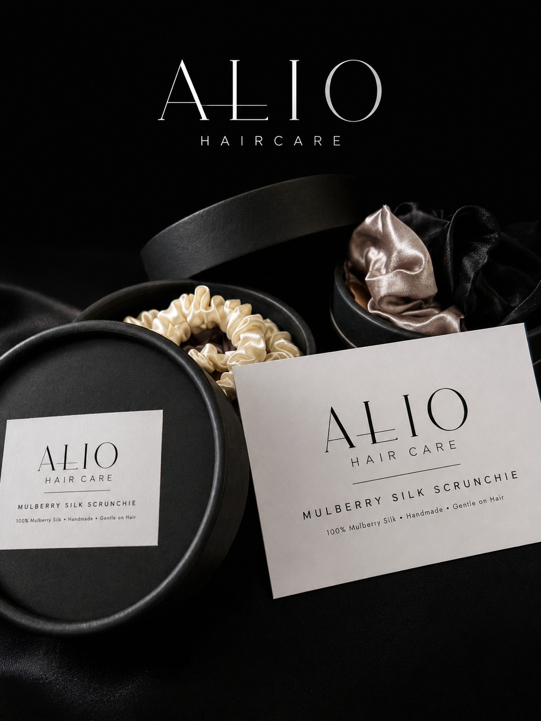 Mulberry Silk Scrunchie Set — The Neutral Edit