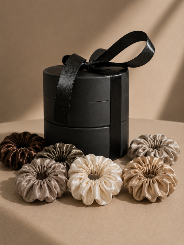 Mulberry Silk Scrunchie Set — The Neutral Edit