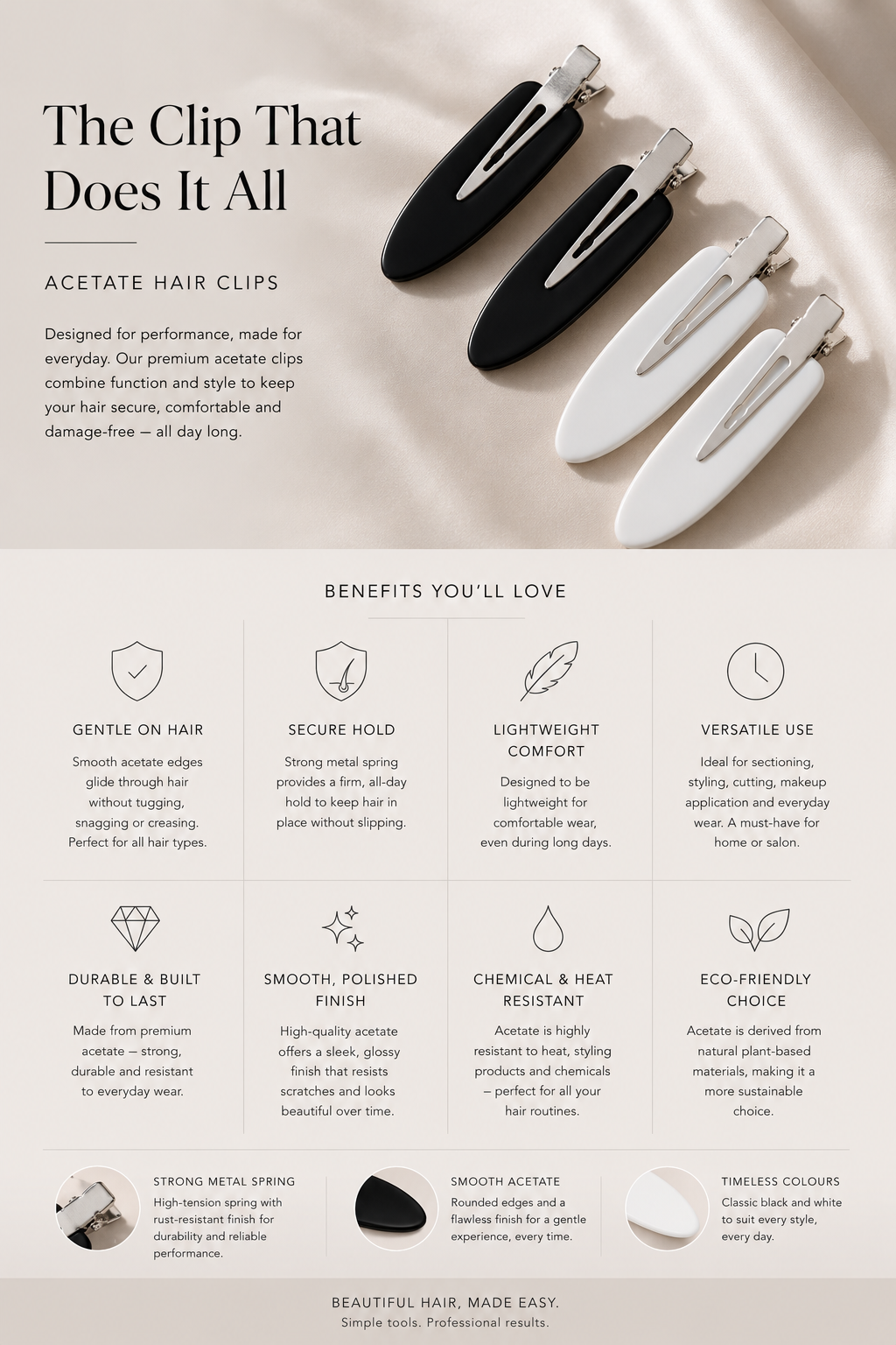 Acetate Styling Clips