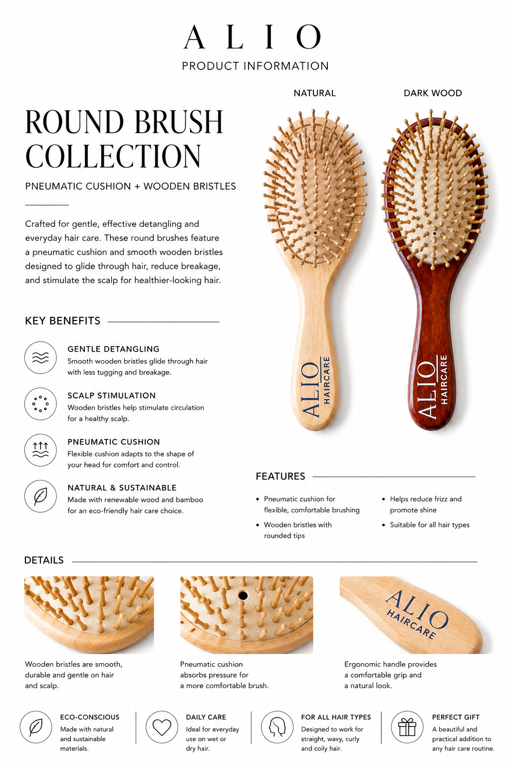 Bamboo Round Brush