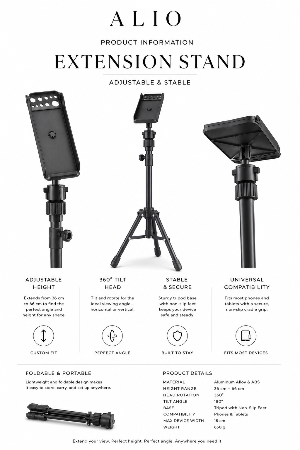 Extension Stand (tripod, height adjustable)
