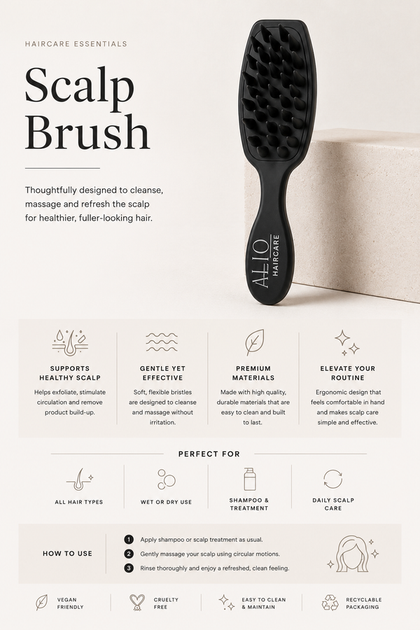 Scalp Scrubber Paddle Brush (ALIO branded)